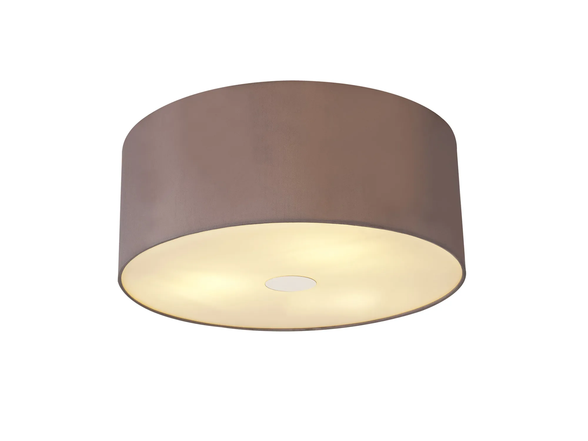 Baymont 50cm, Flush 3 Light Polished Chrome, Taupe/Halo Gold, Frosted Diffuser
